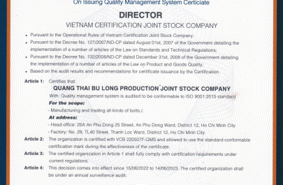 ISO 9001:2015 CERTIFICATION DECISION