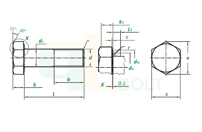 TIÊU CHUẨN KÍCH THƯỚC BULONG ISO 4014